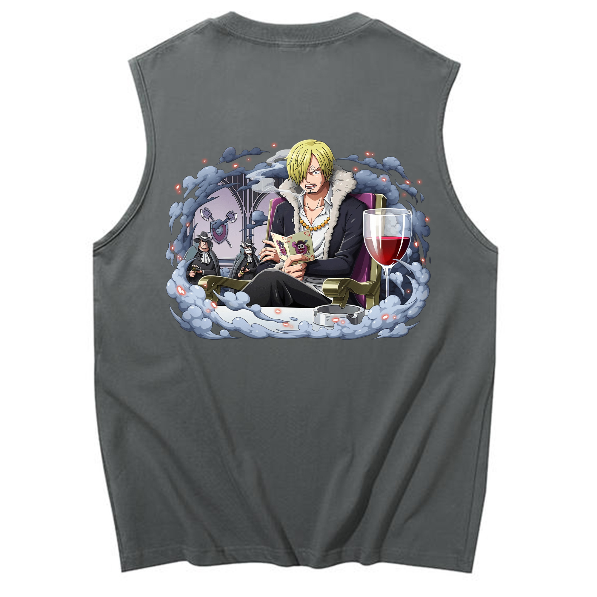（画像用） ワンピース サンジ ONE PIECE Sanji コットン100％タンクトップ（背面プリント）